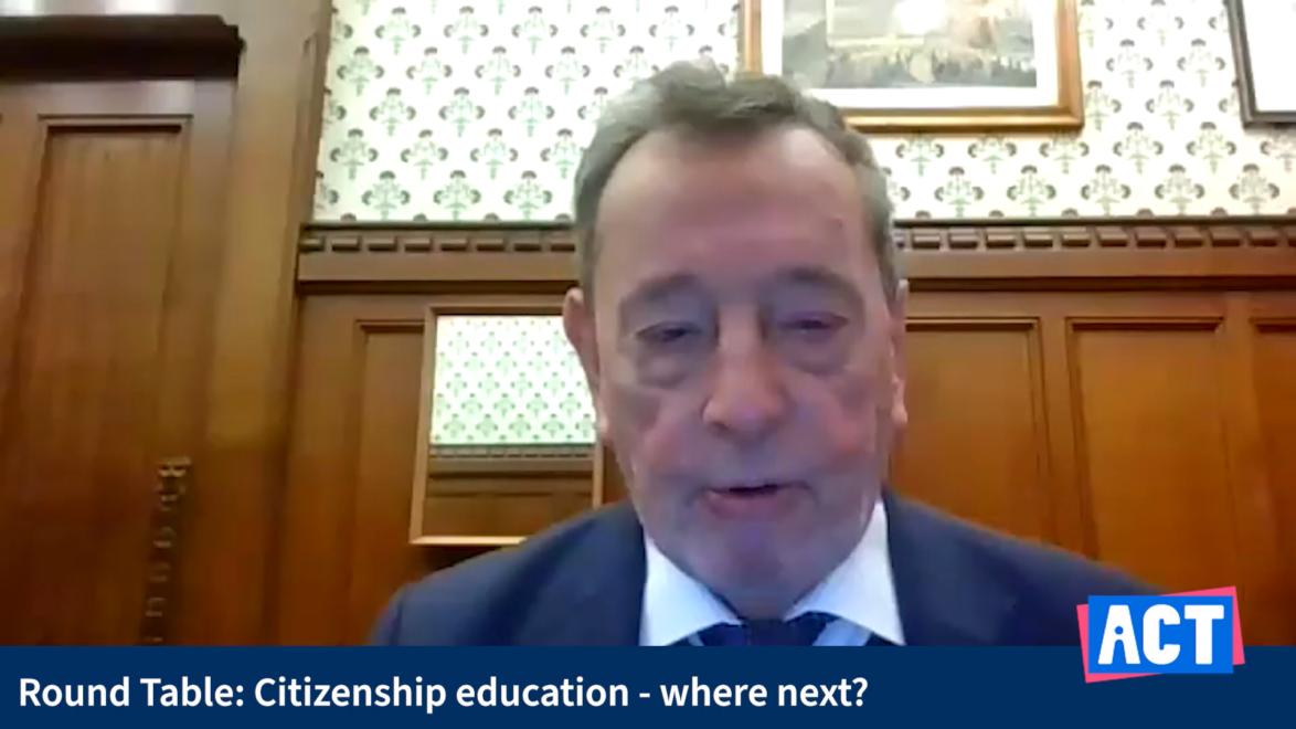 Lord Blunkett leading the panel discussion - Citizenship Education - Where next?